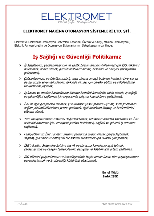 KALİTE BELGELERİMİZ
